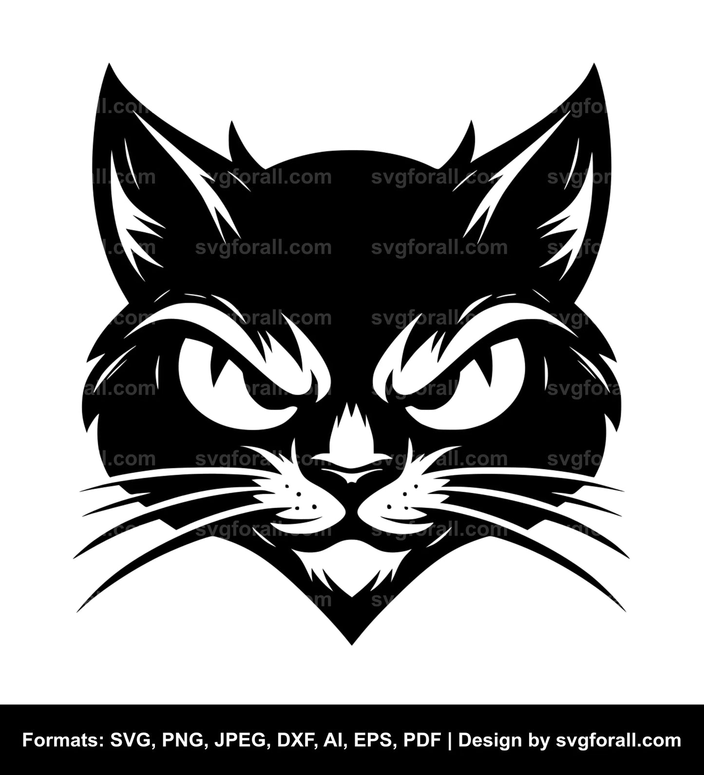 Evil Cat Clipart SVG