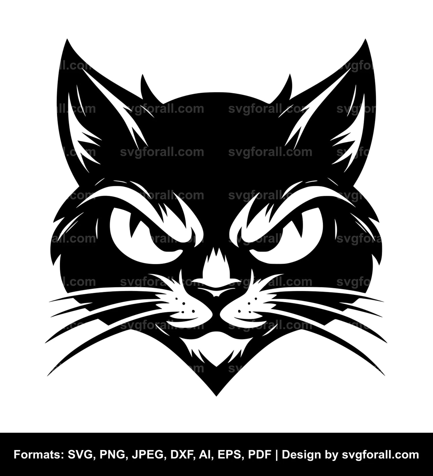 Evil Cat Clipart SVG