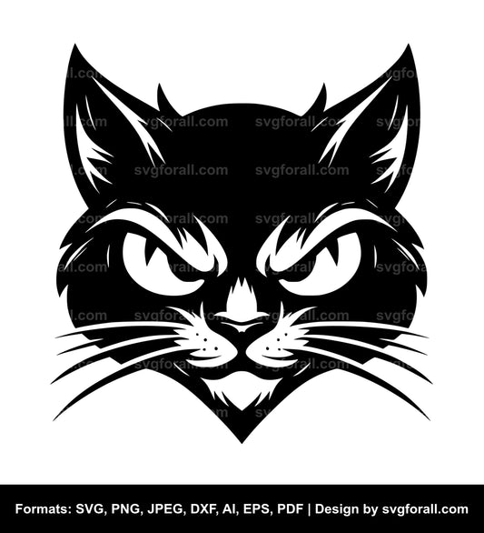 Evil Cat Clipart SVG