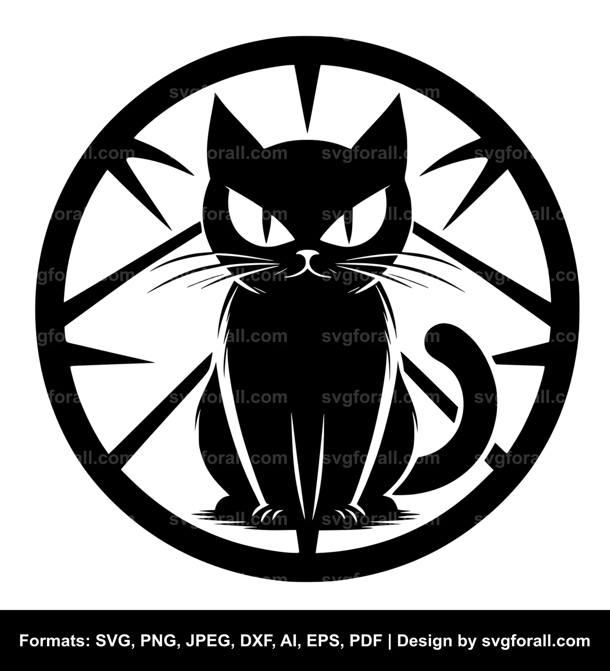 Evil Cat SVG Vector