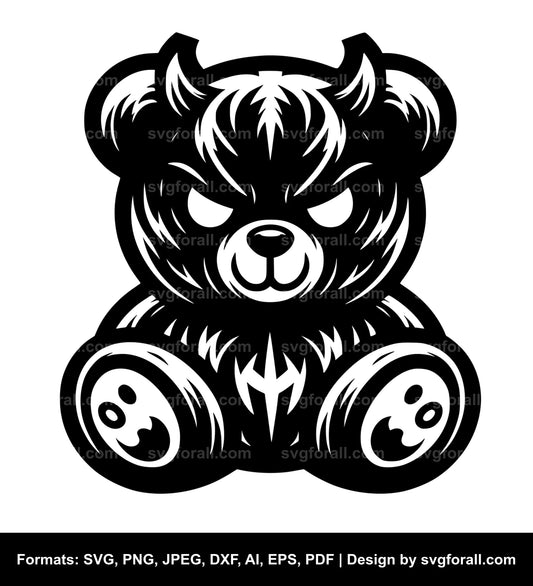 Evil Teddy Bear Clipart SVG