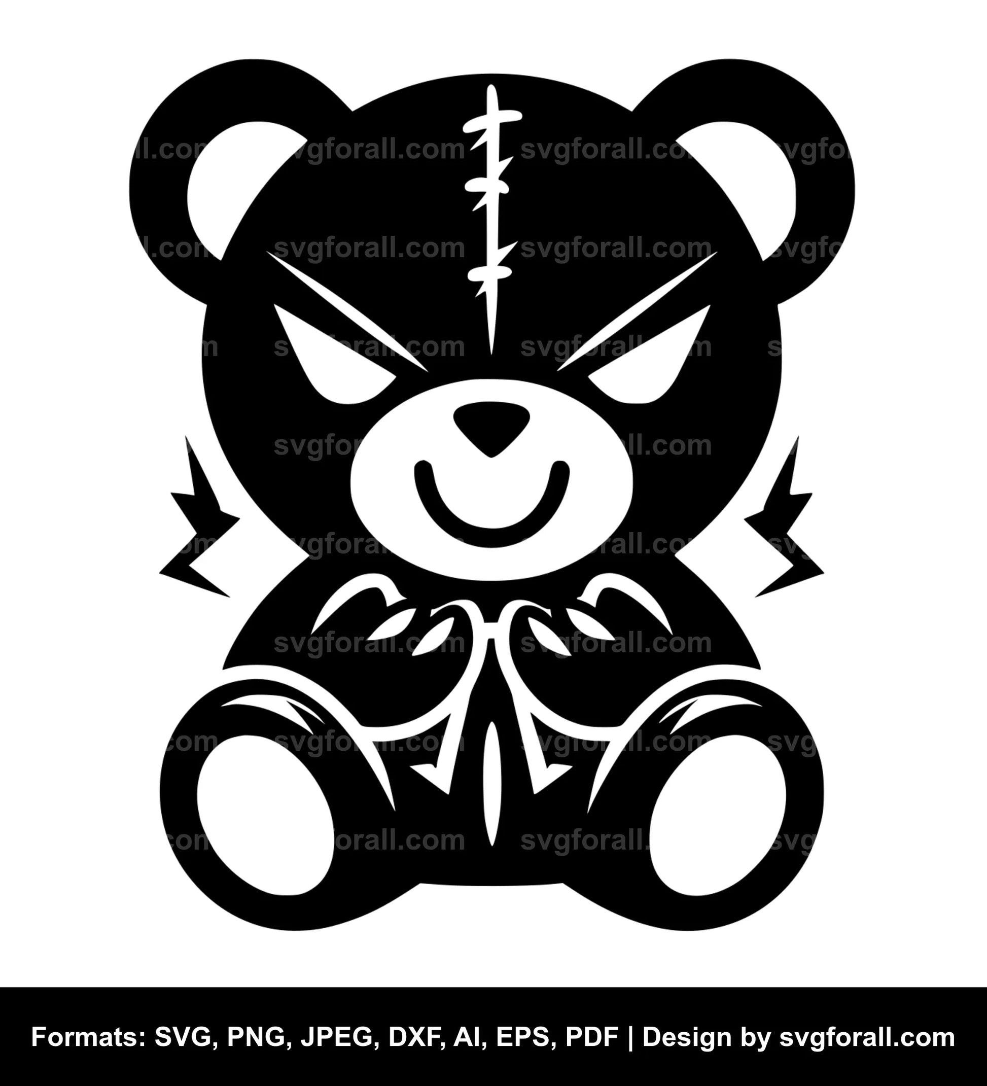 Evil Teddy Bear SVG