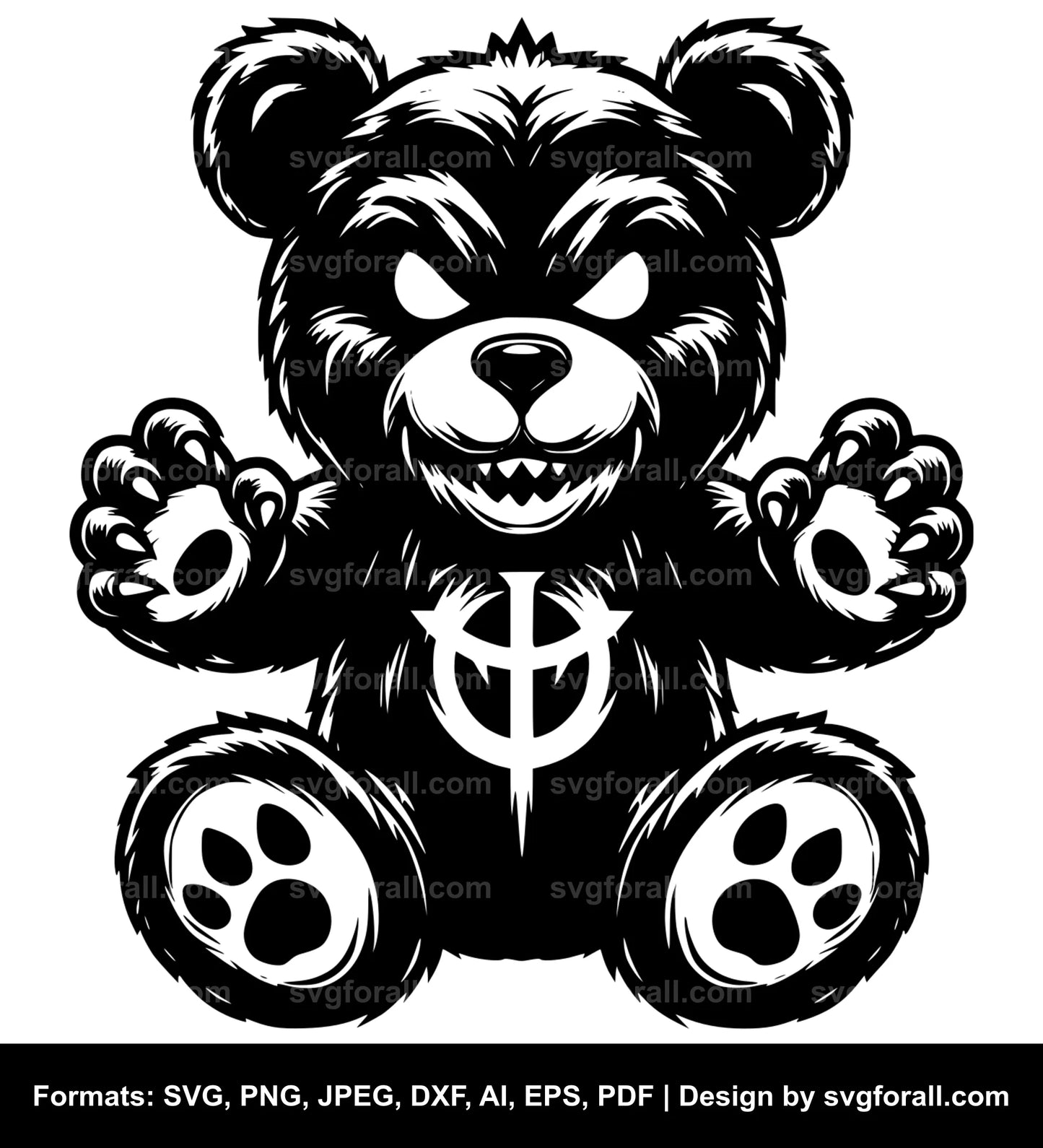 Evil Teddy Bear SVG File