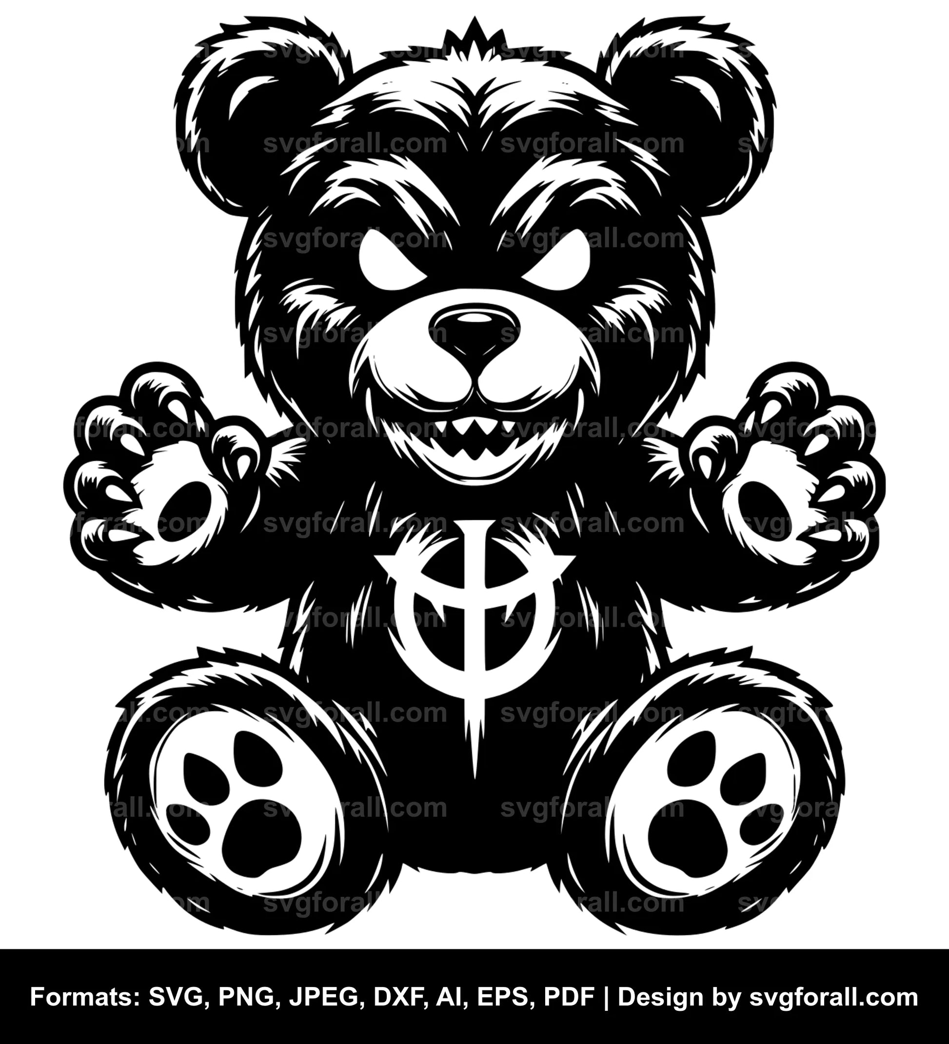 Evil Teddy Bear SVG File