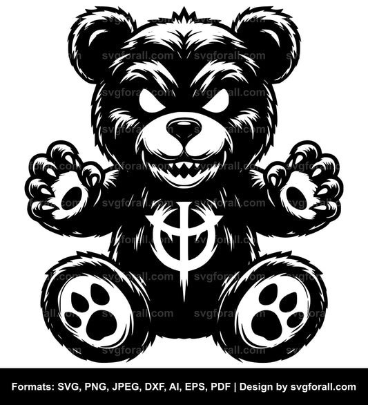 Evil Teddy Bear SVG File