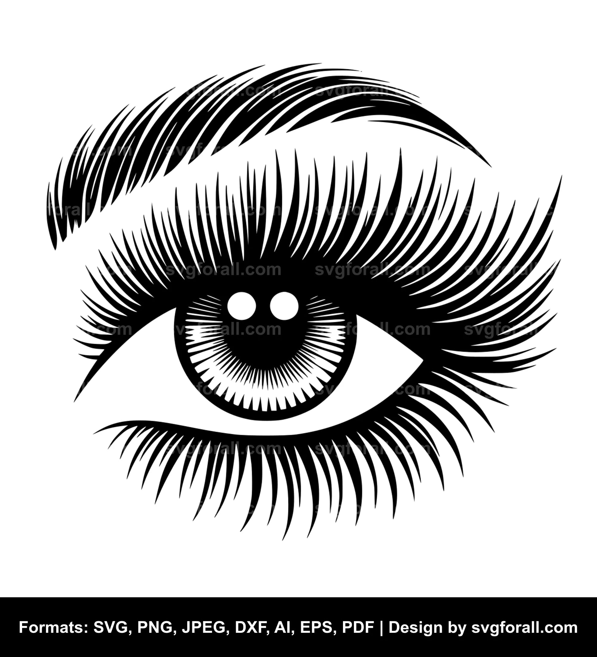 Eyelash Black SVG