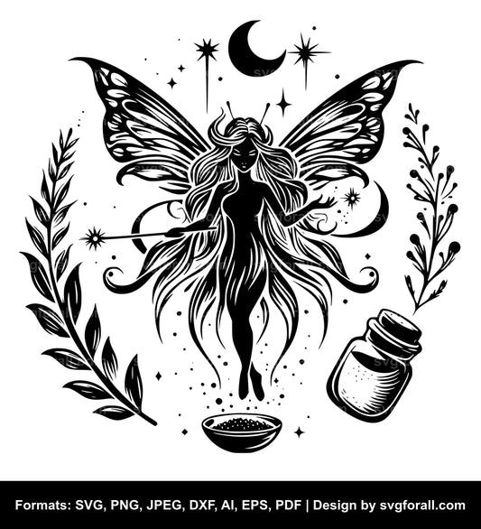 Fairy Black SVG PNG