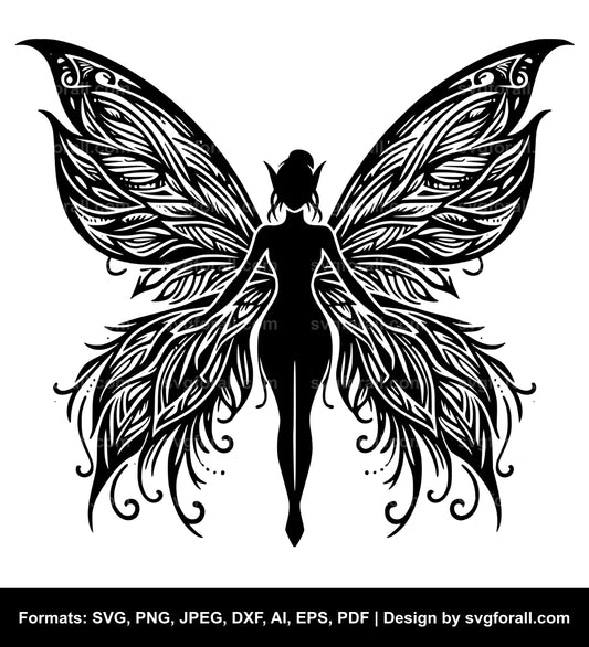 Fairy Wings Black SVG