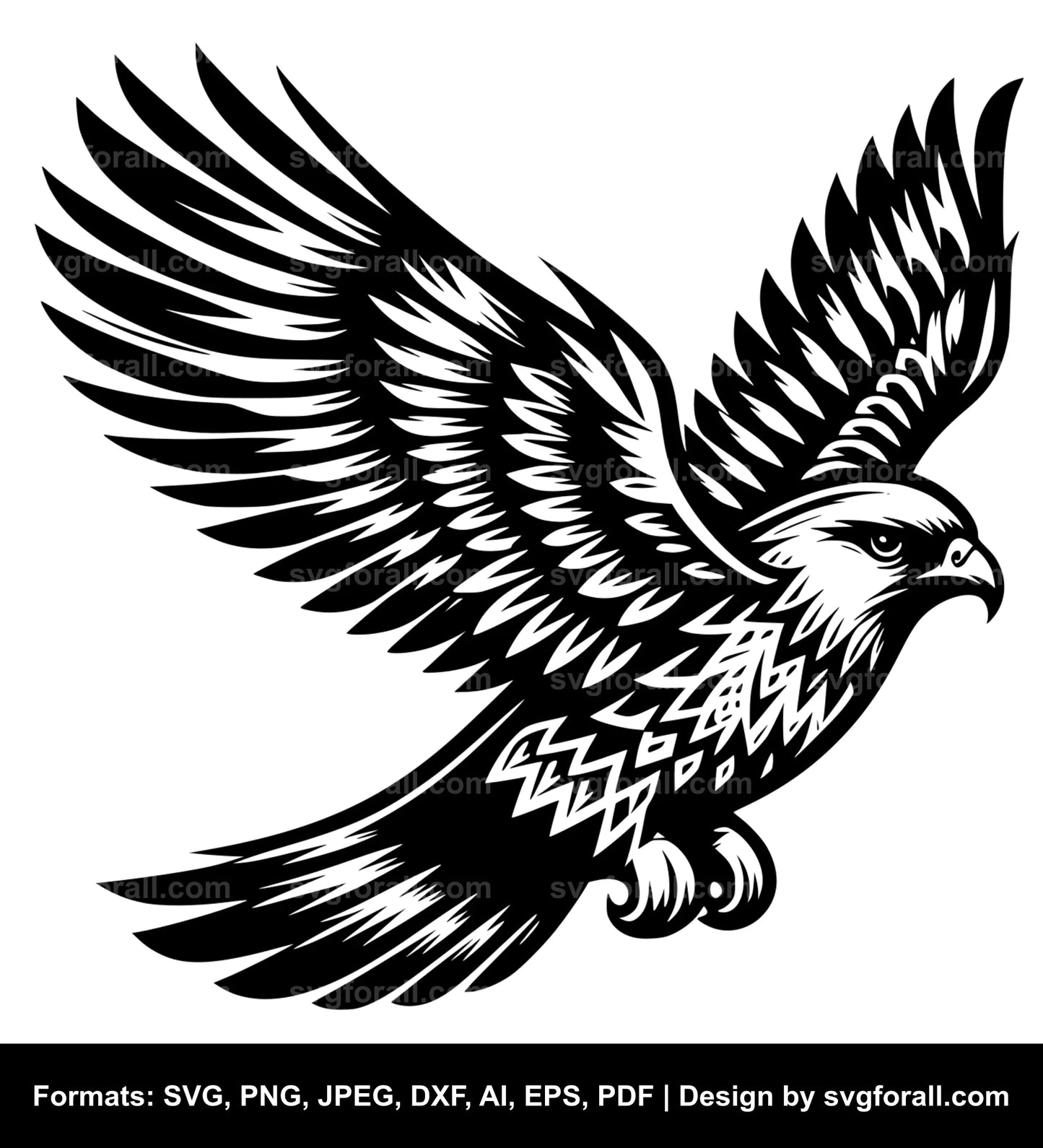 Falcon Black SVG