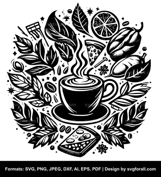 Fall Coffee SVG PNG