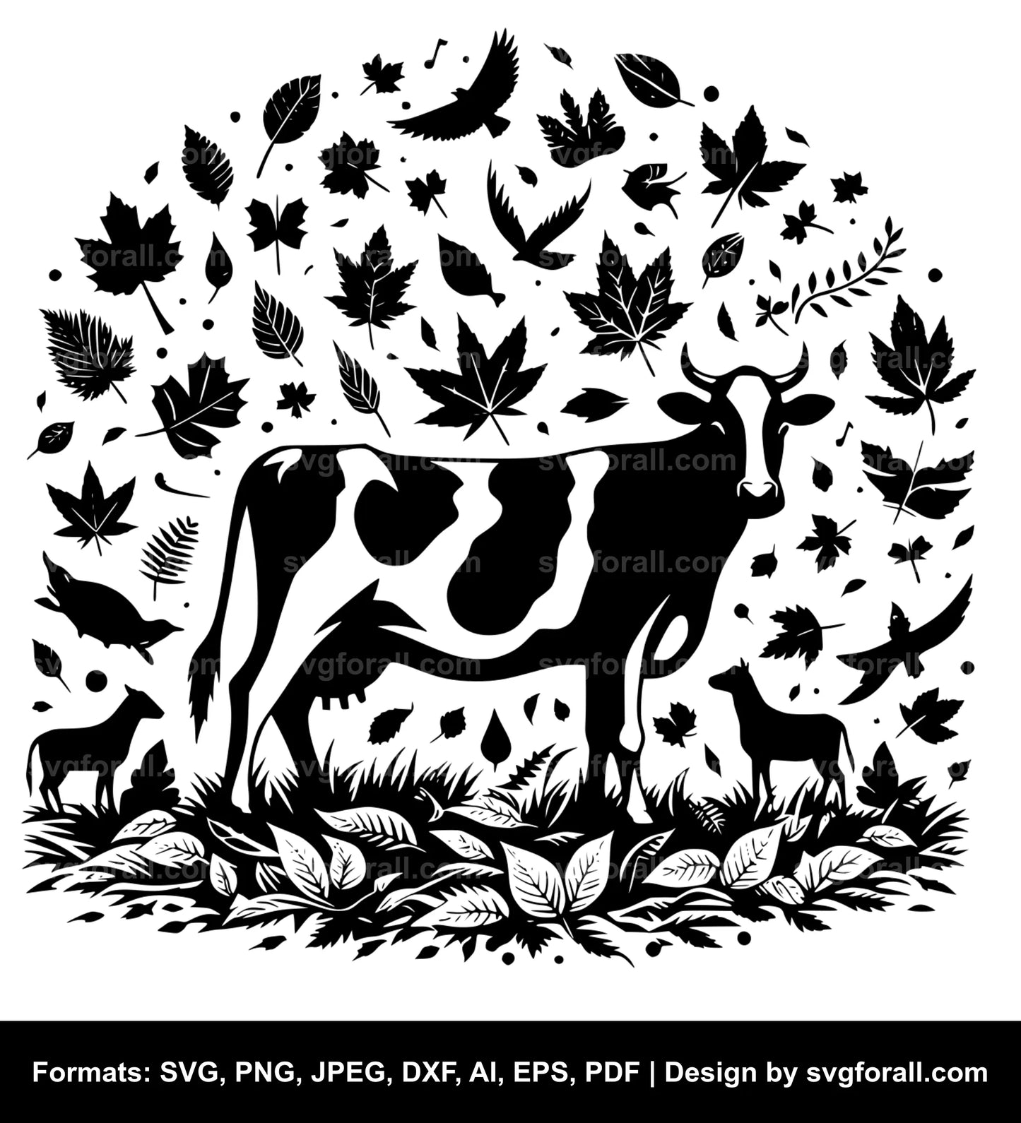 Fall Cow Cricut SVG