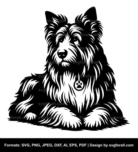 Fall Dog Black SVG