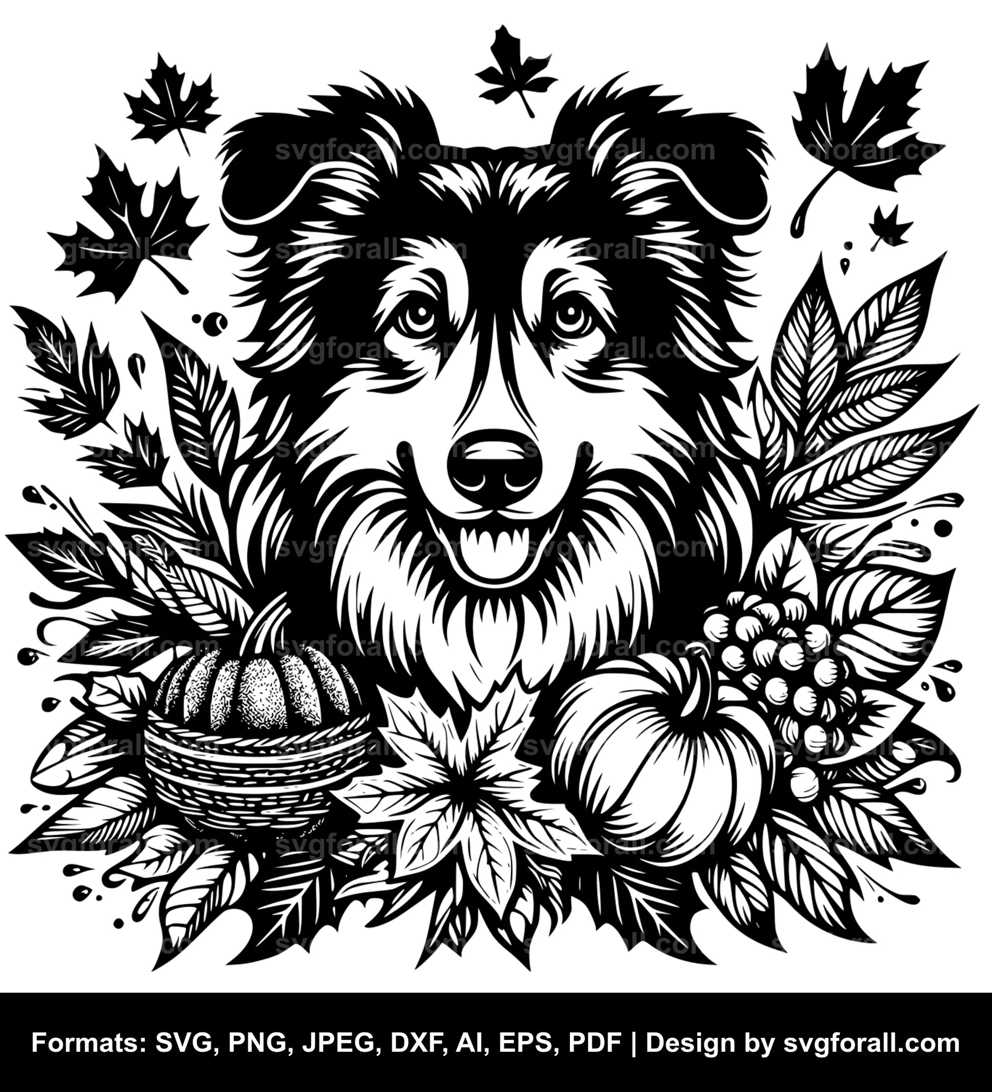 Fall Dog SVG File