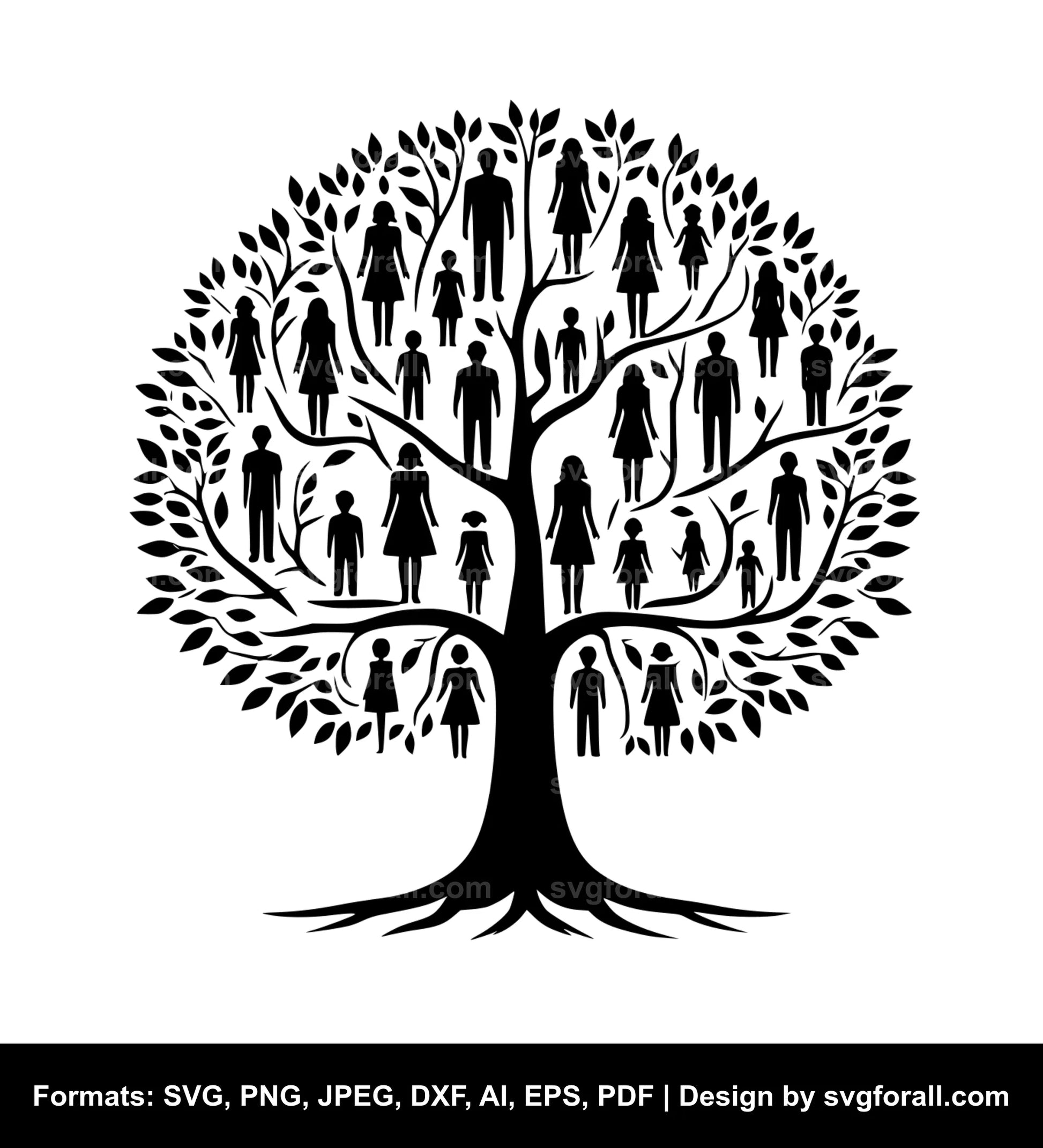 Family Tree SVG Vector