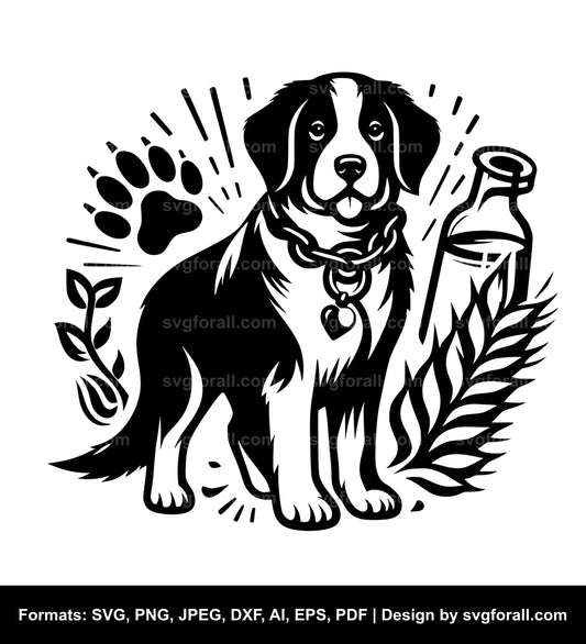 Farm Dog Black SVG