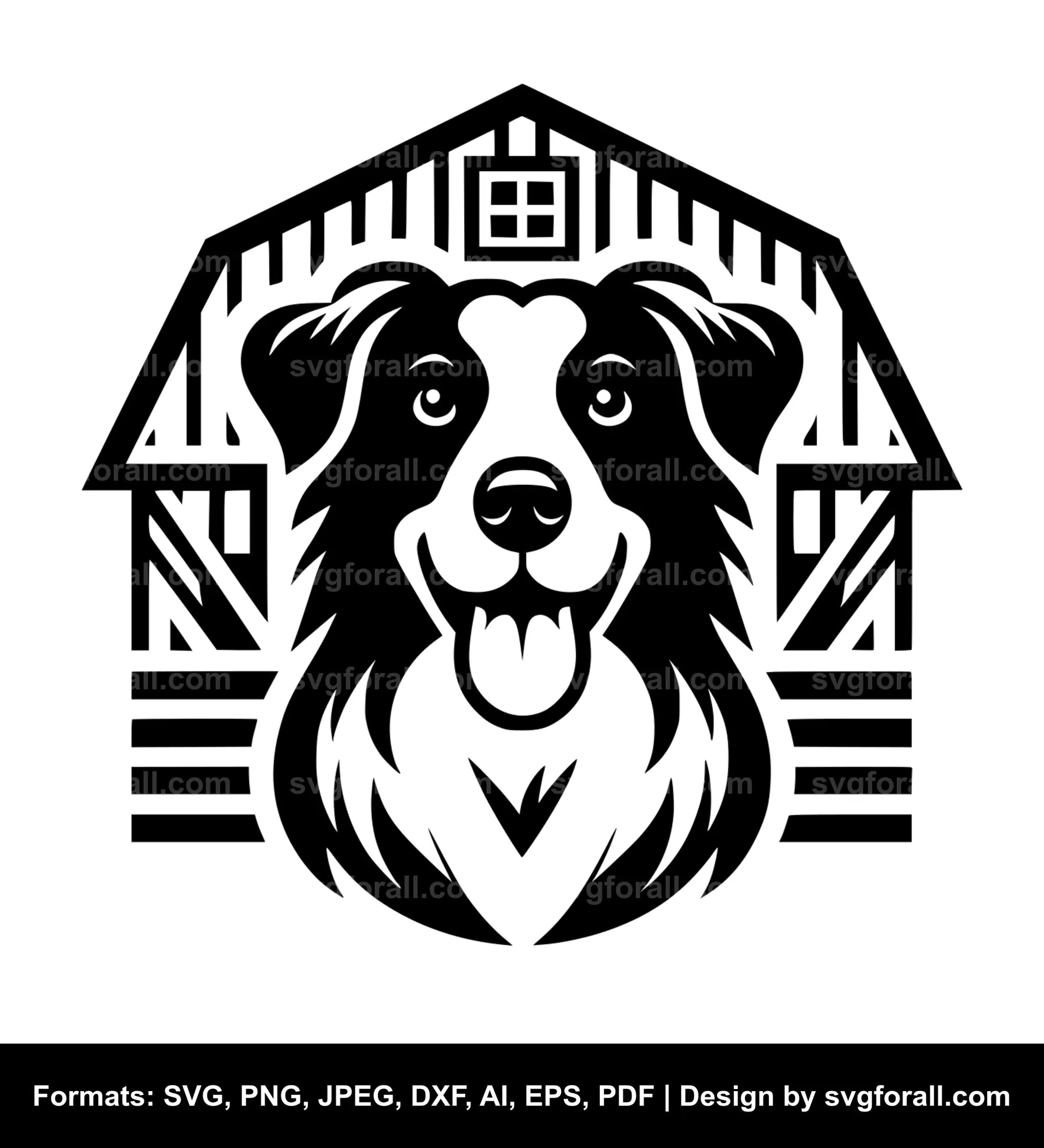 Farm Dog Vector SVG