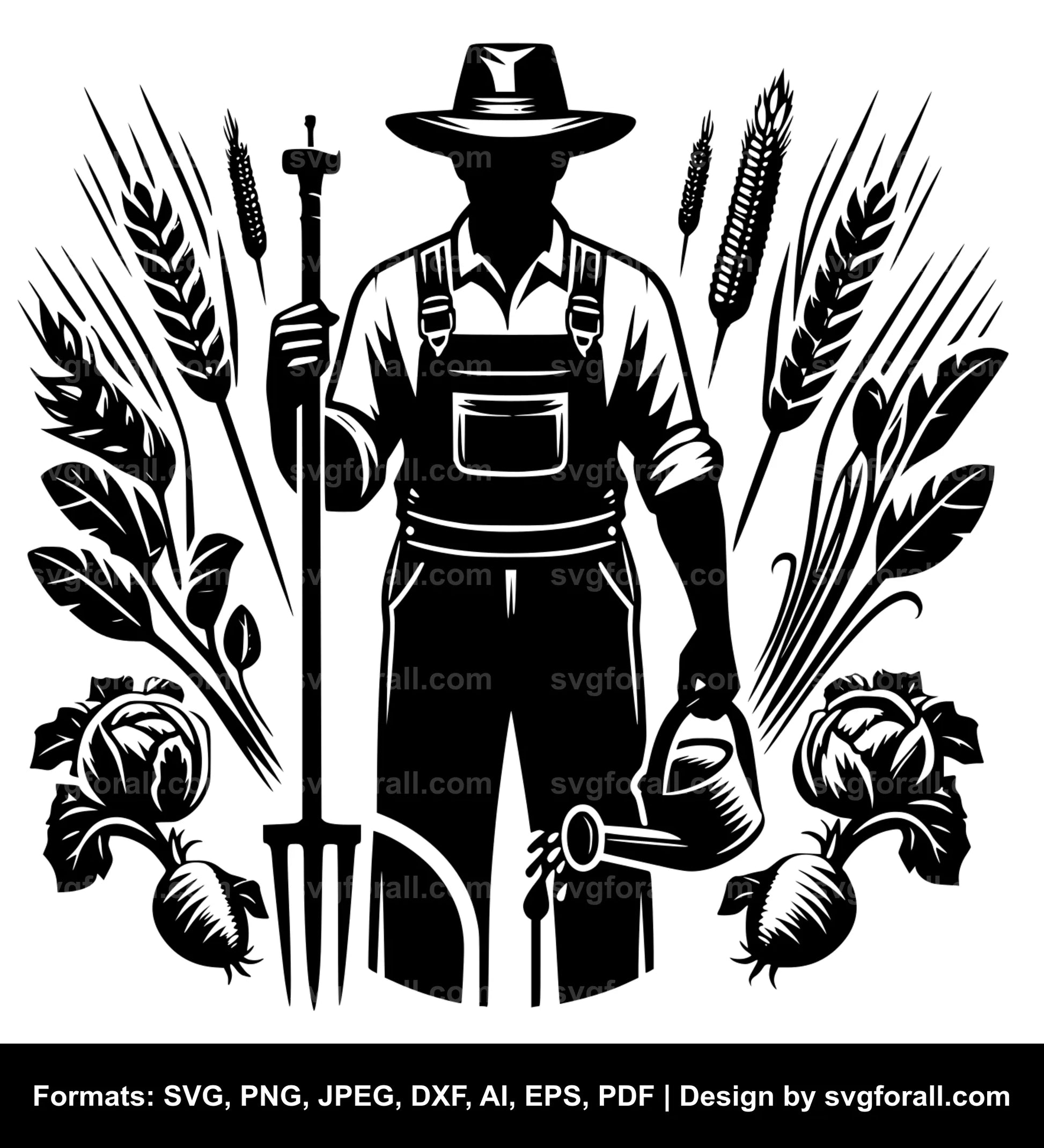 Farmer SVG Vector