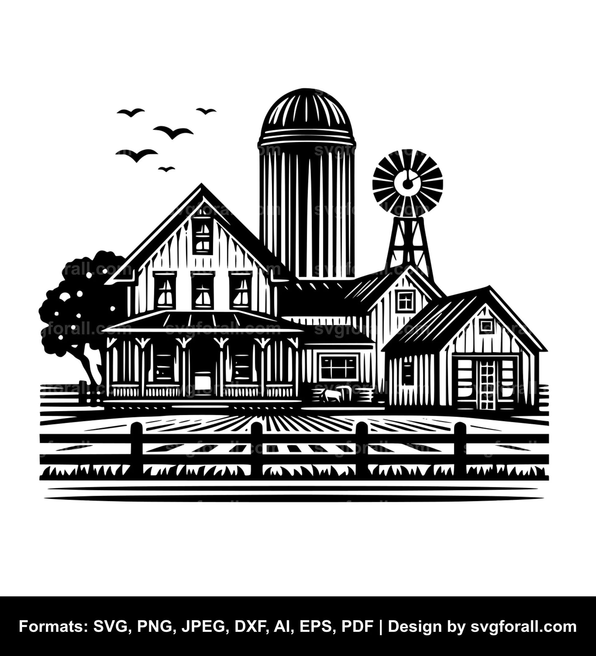 Farmhouse Black SVG