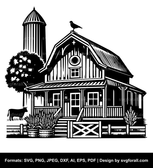 Farmhouse SVG Clipart