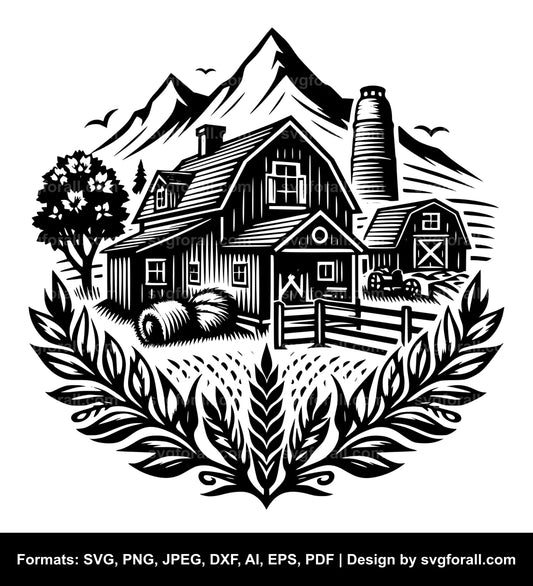 Farmhouse Vector SVG