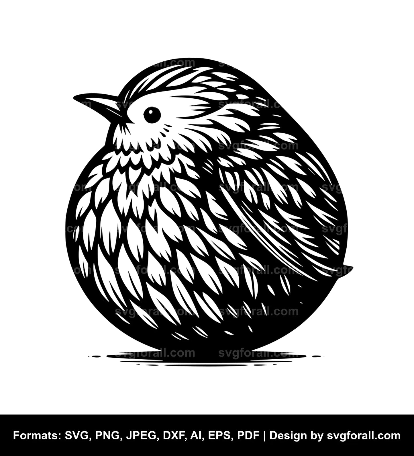 Fat Bird SVG File