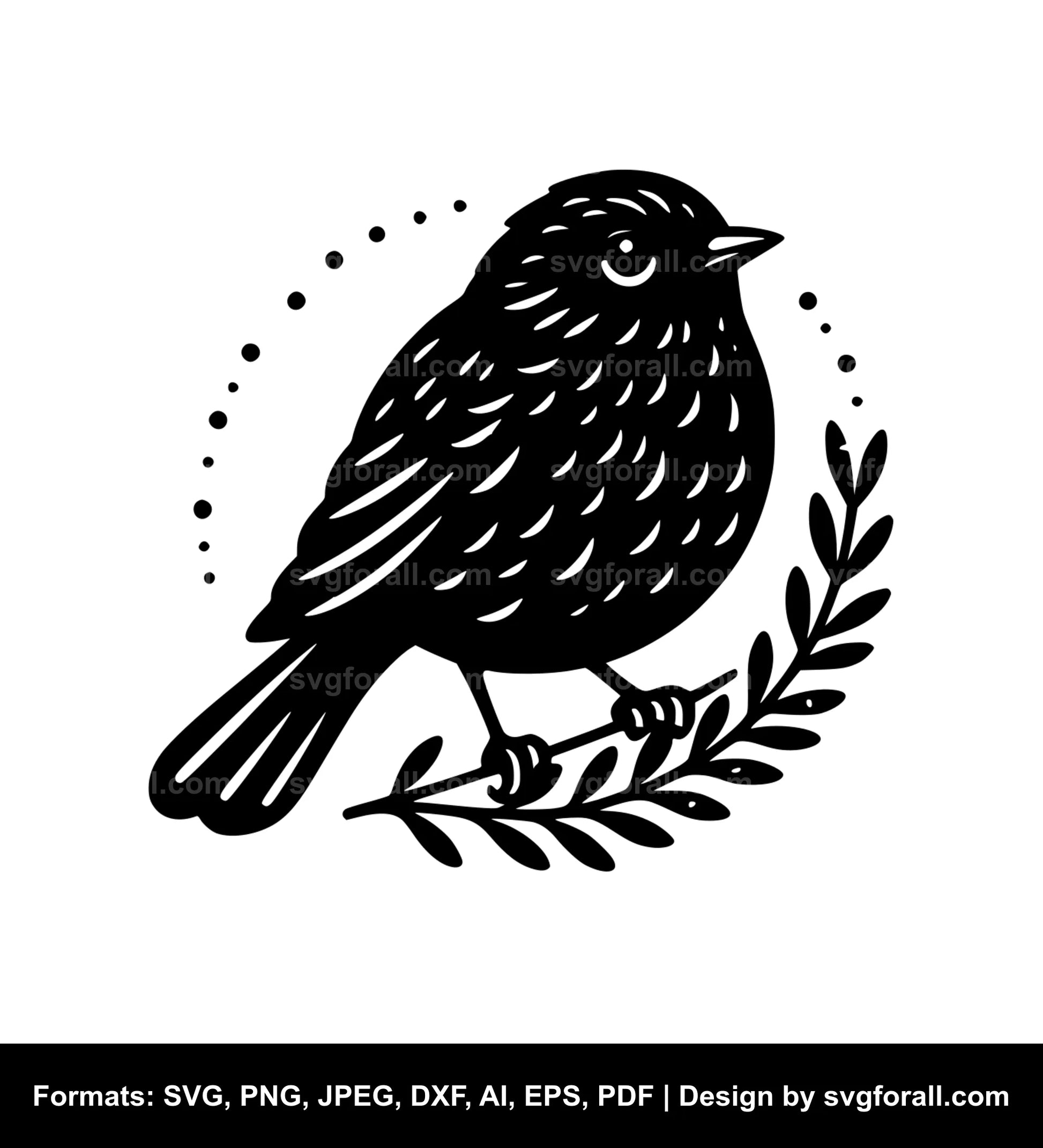 Fat Bird SVG Vector