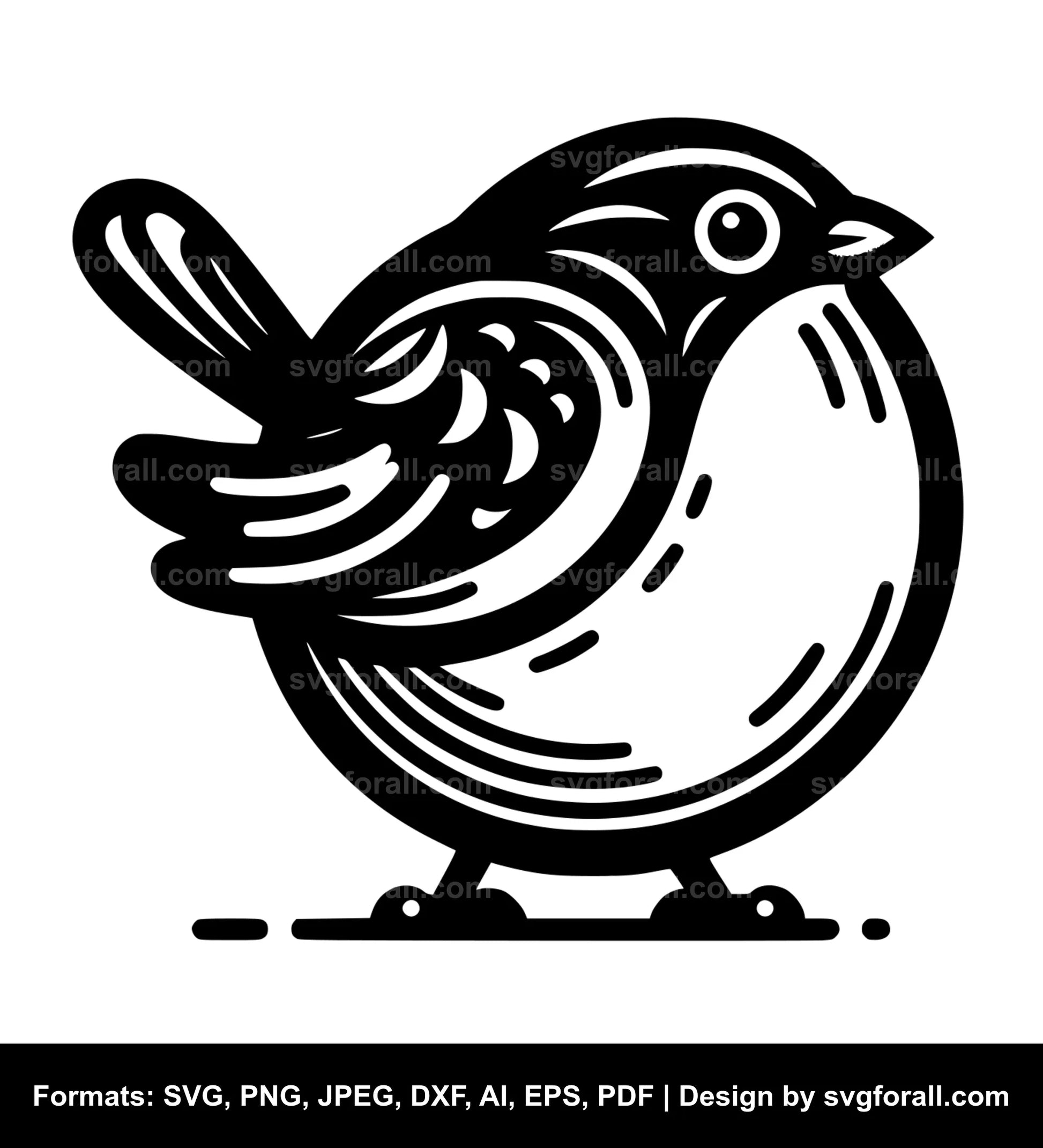 Fat Bird Vector SVG