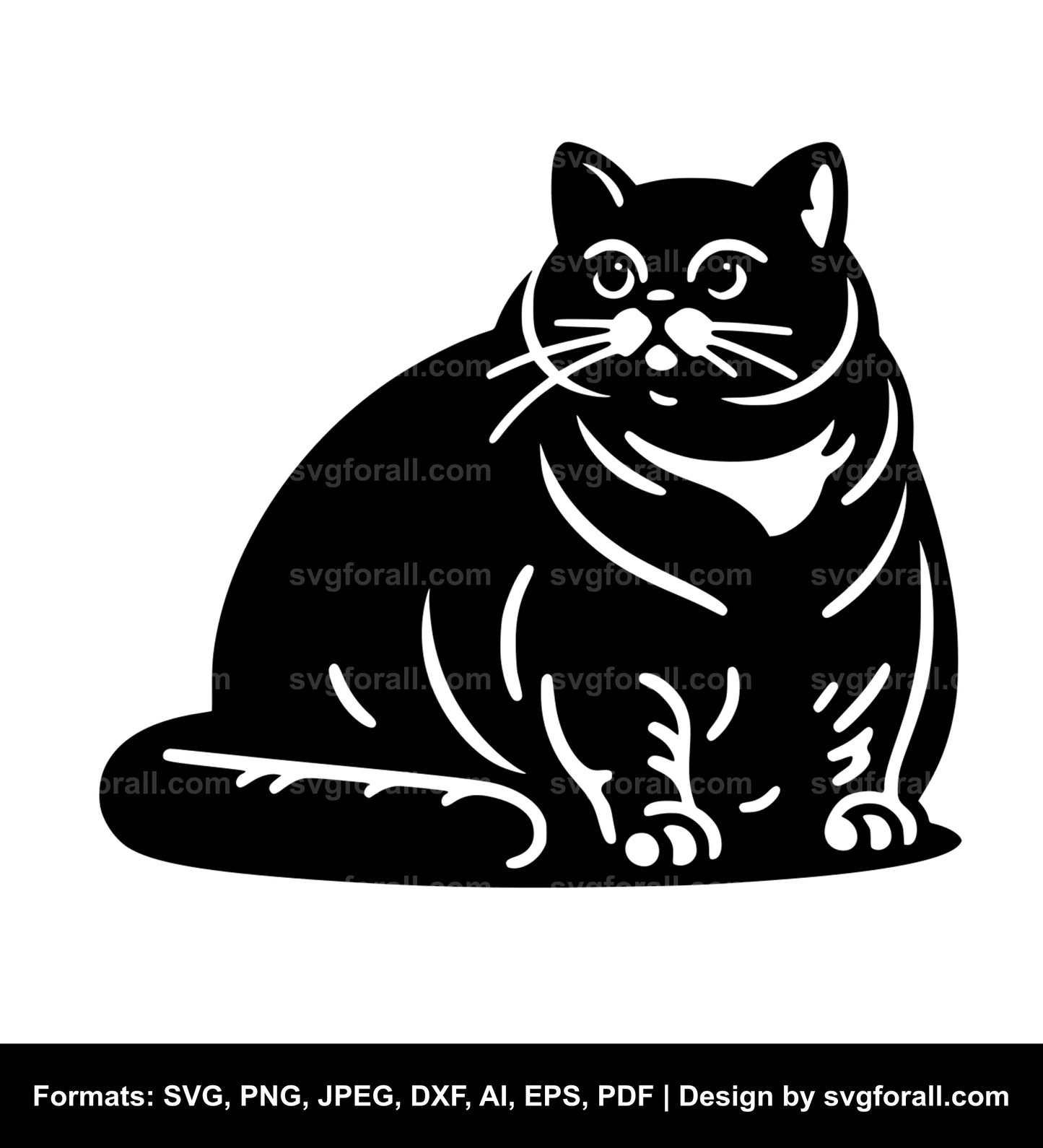 Fat Cat Cricut SVG