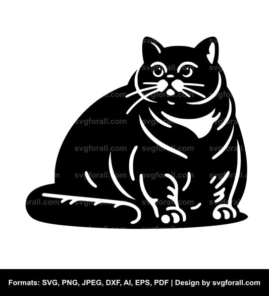 Fat Cat Cricut SVG