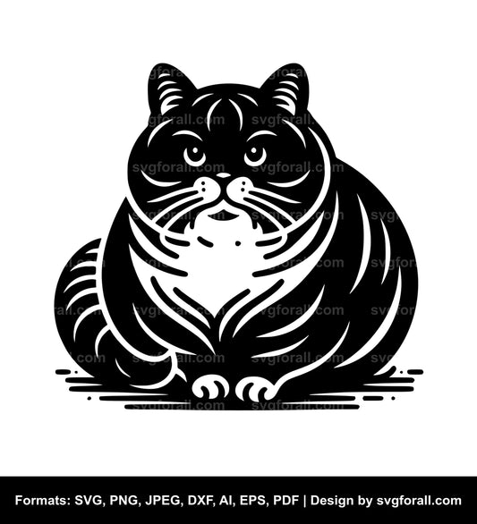 Fat Cat SVG Design