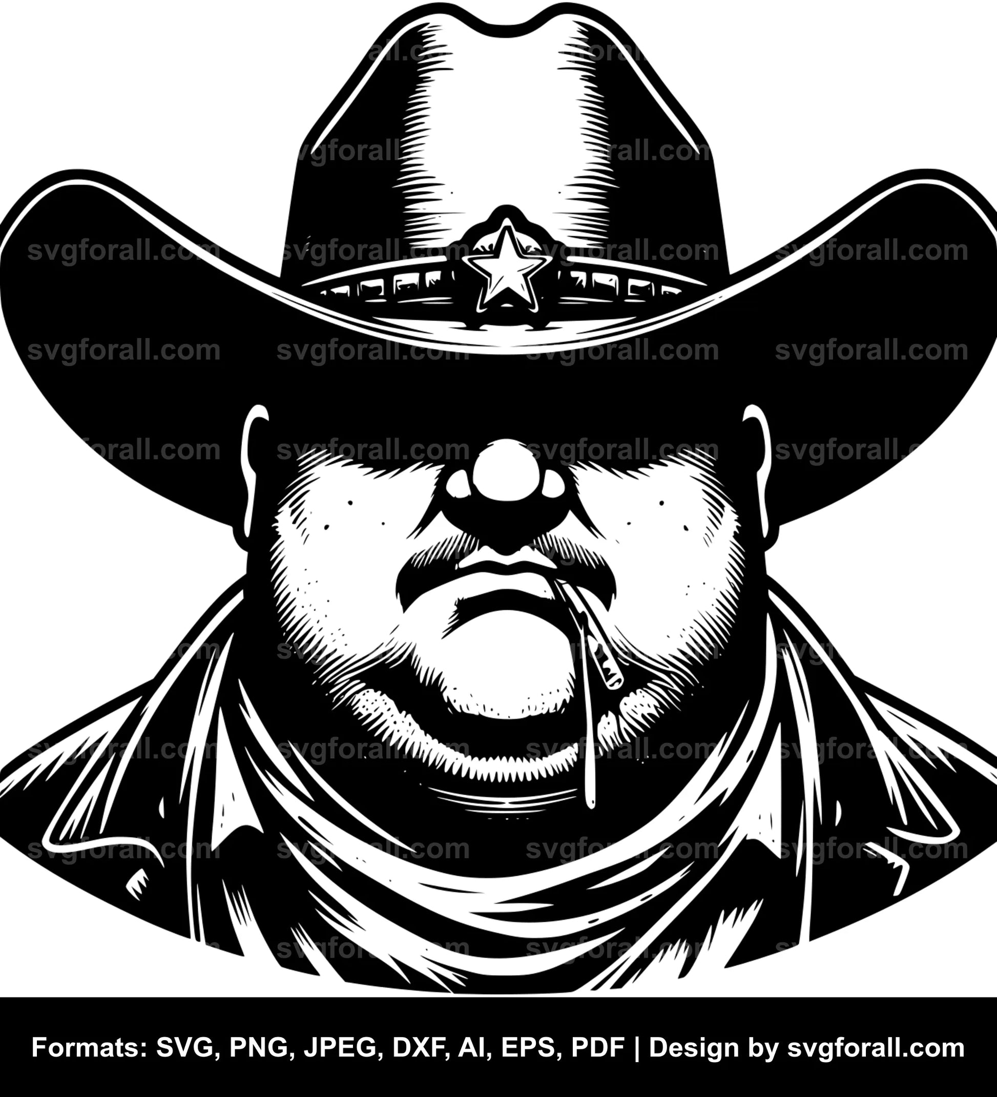 Fat Cowboy SVG