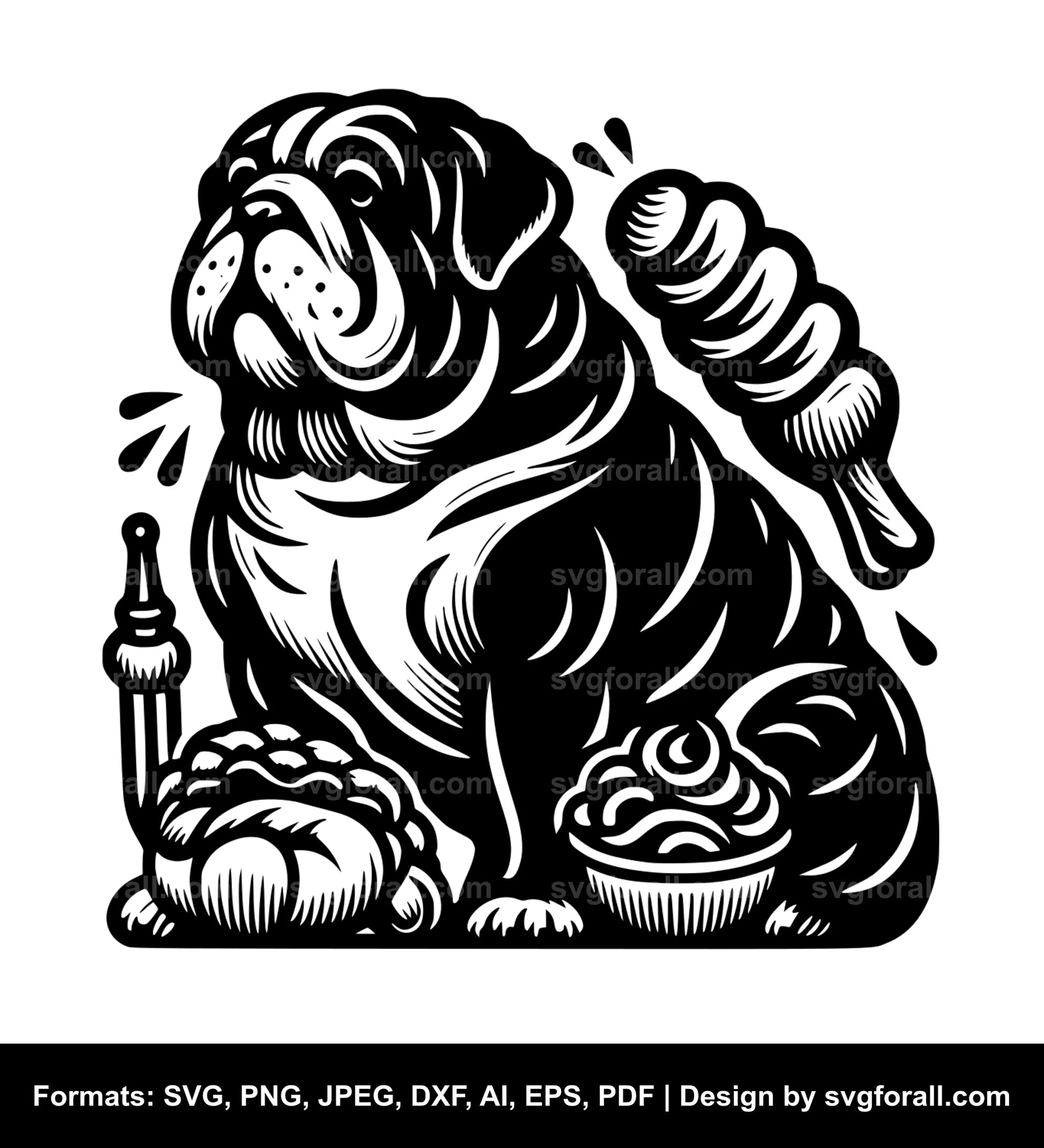 Fat Dog SVG File