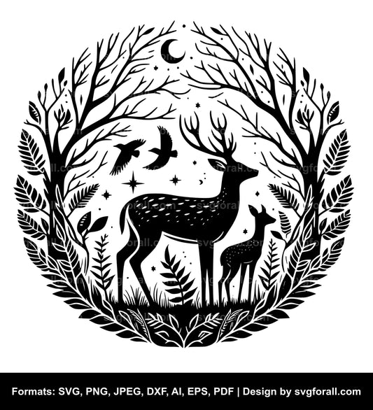 Fawn Black SVG