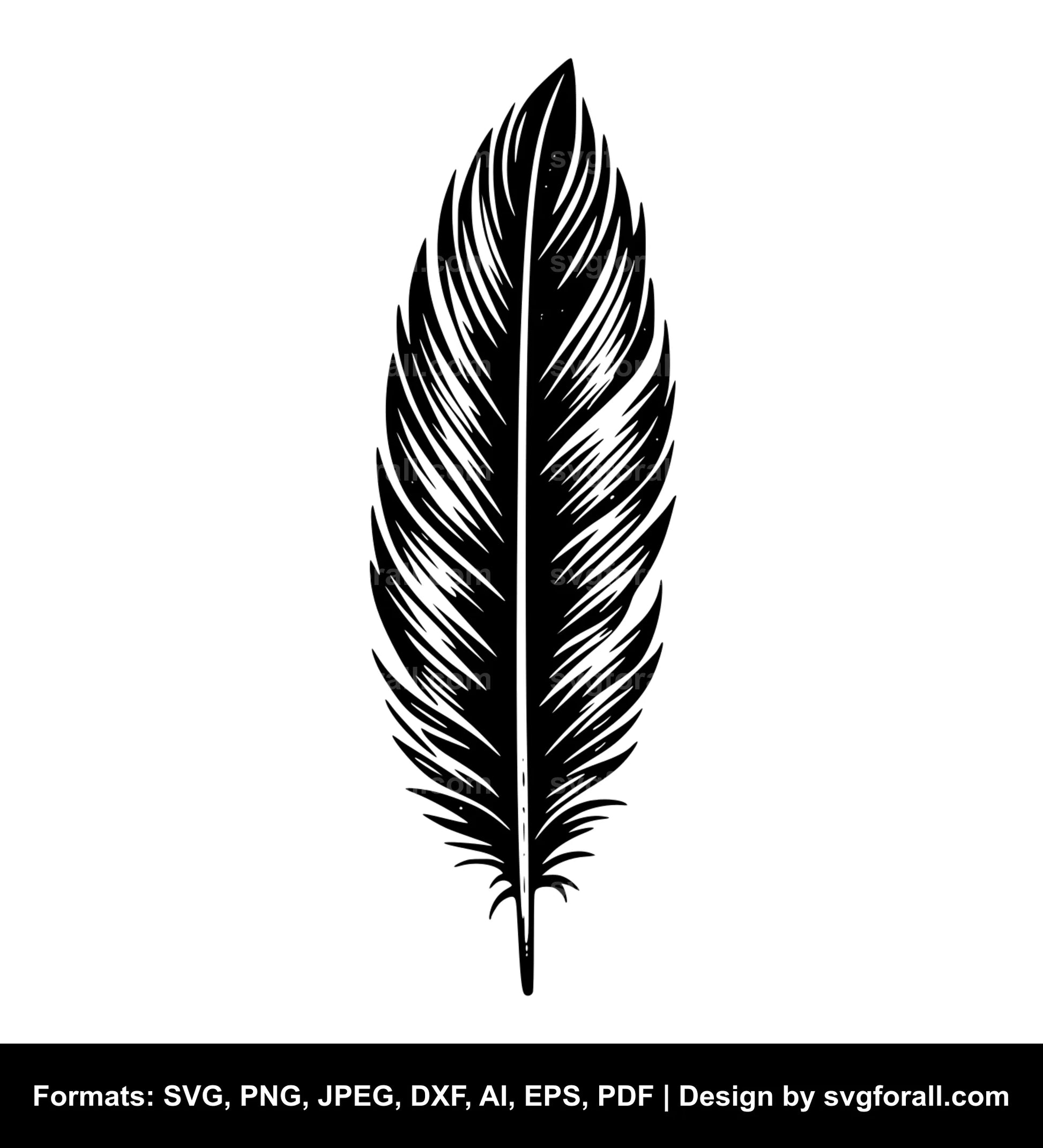 Feather Black SVG