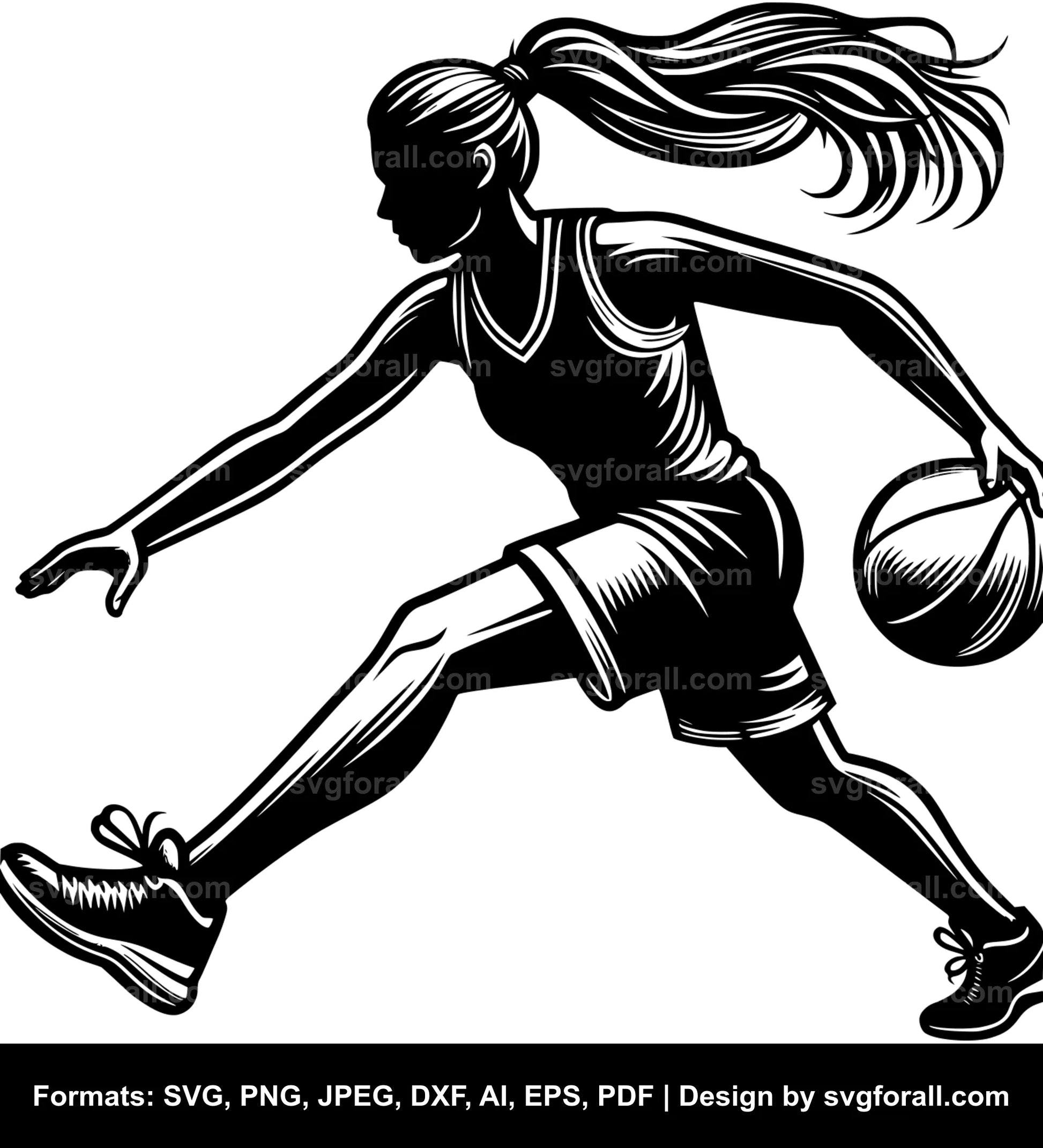 Female Basketball Player SVG