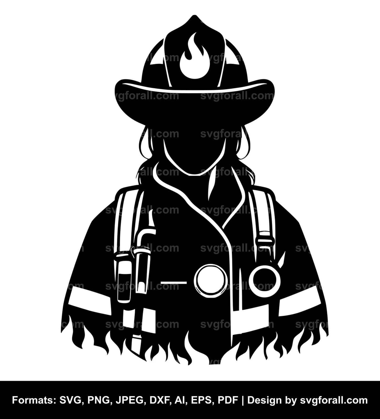 Female Firefighter SVG