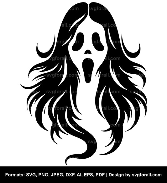 Female Ghost Clipart SVG