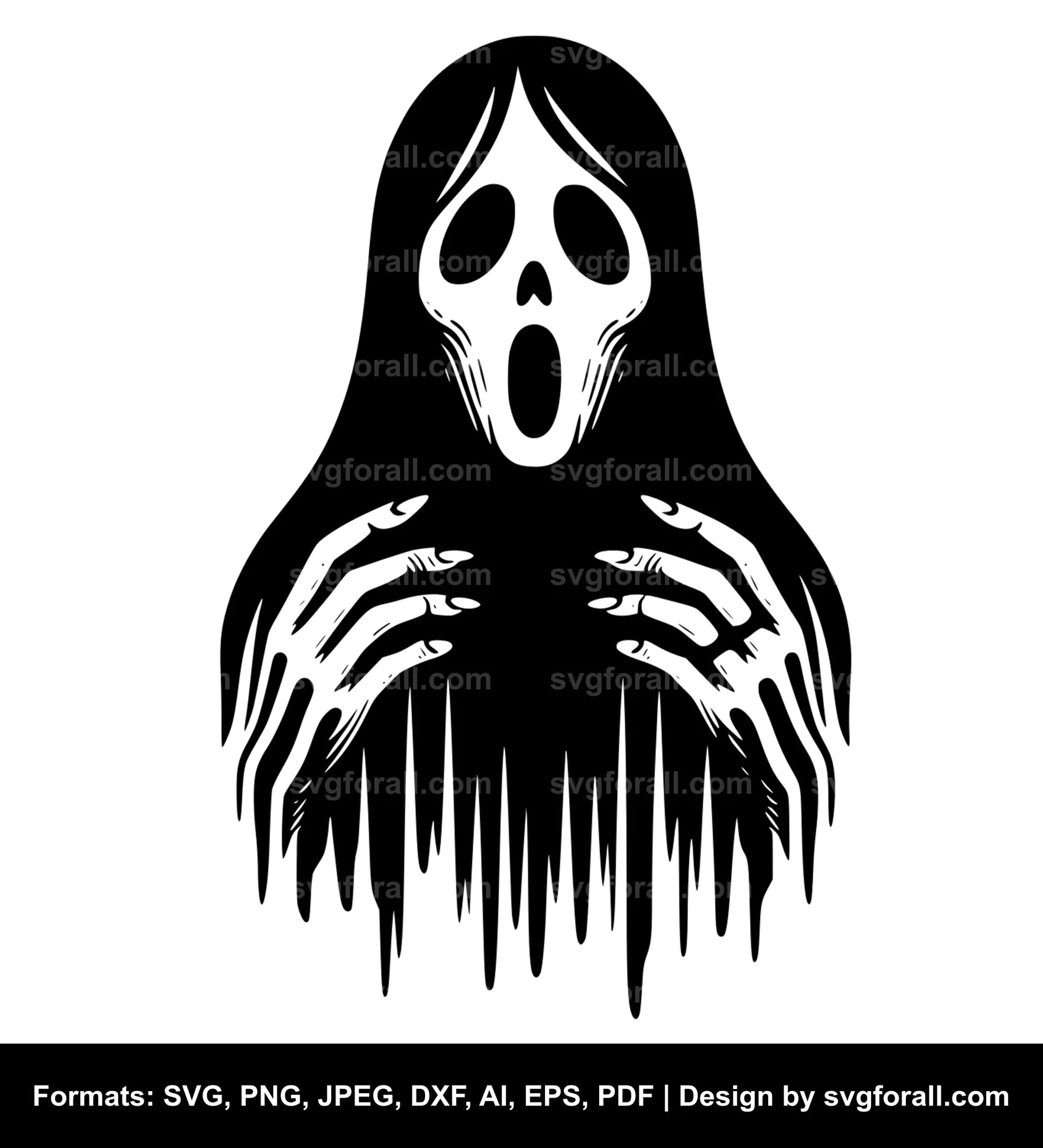 Female Ghost SVG Clipart