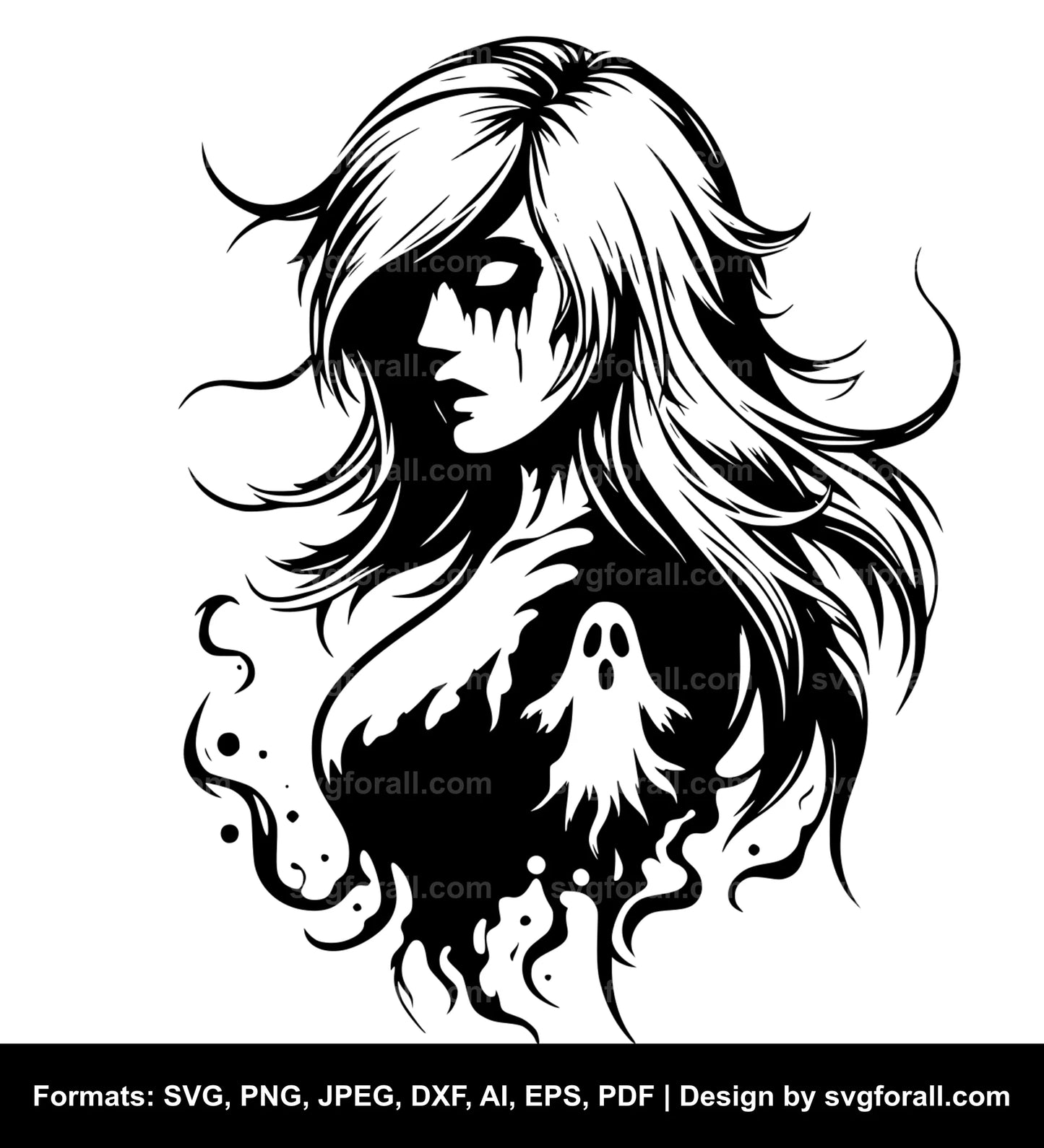 Female Ghost SVG Download