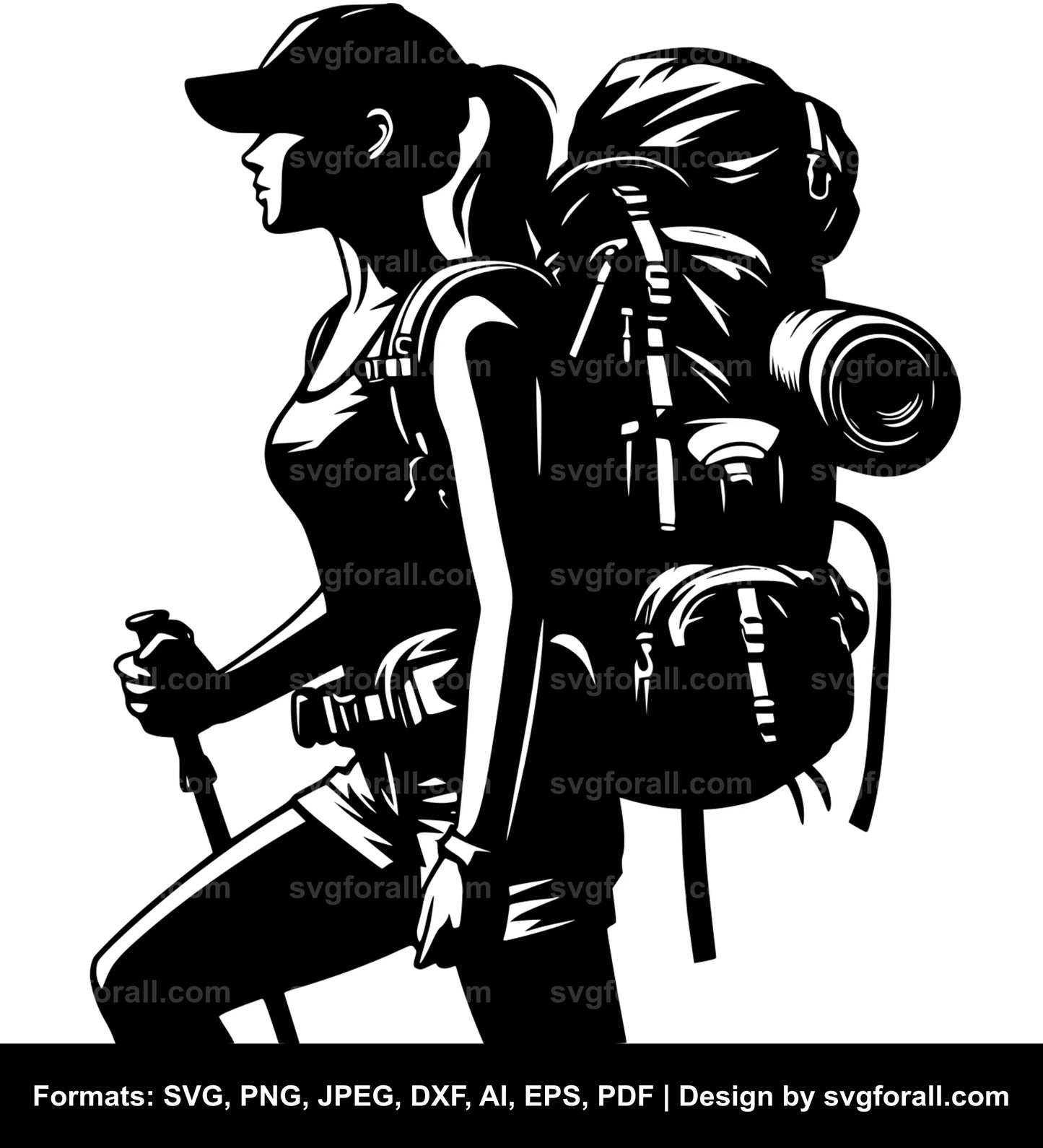 Female Hiker SVG