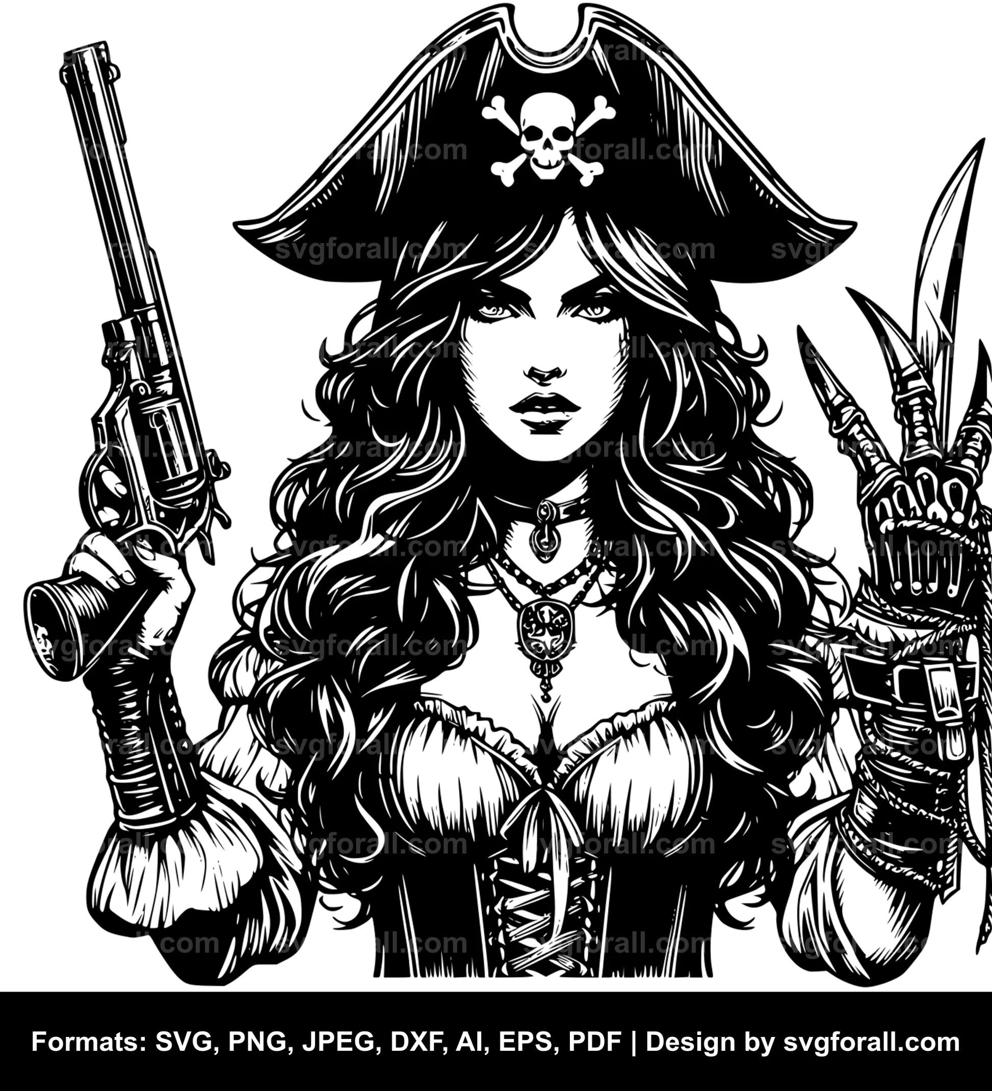 Female Pirate SVG