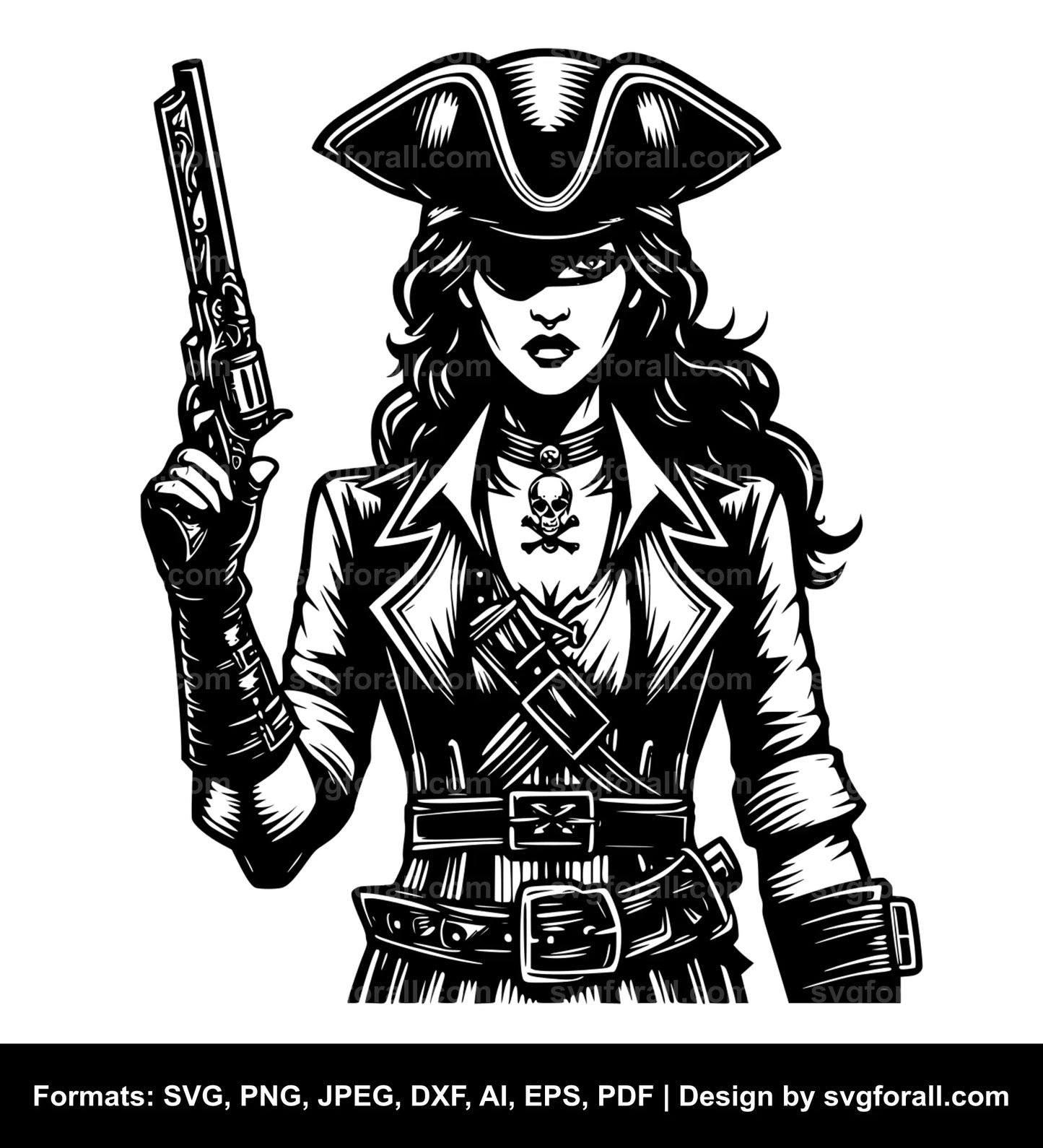 Female Pirate SVG File