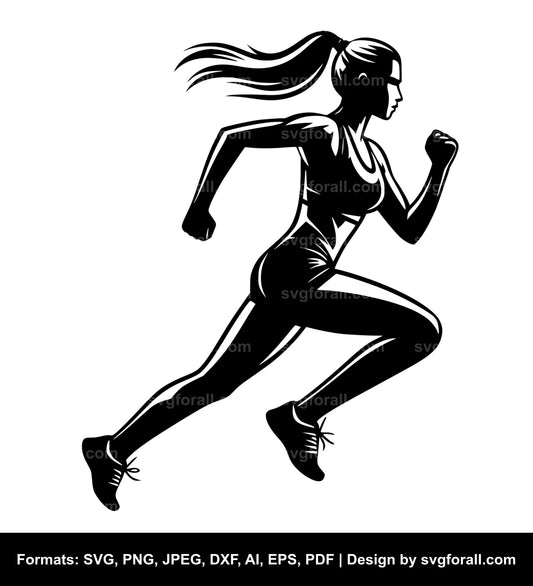 Female Runner SVG