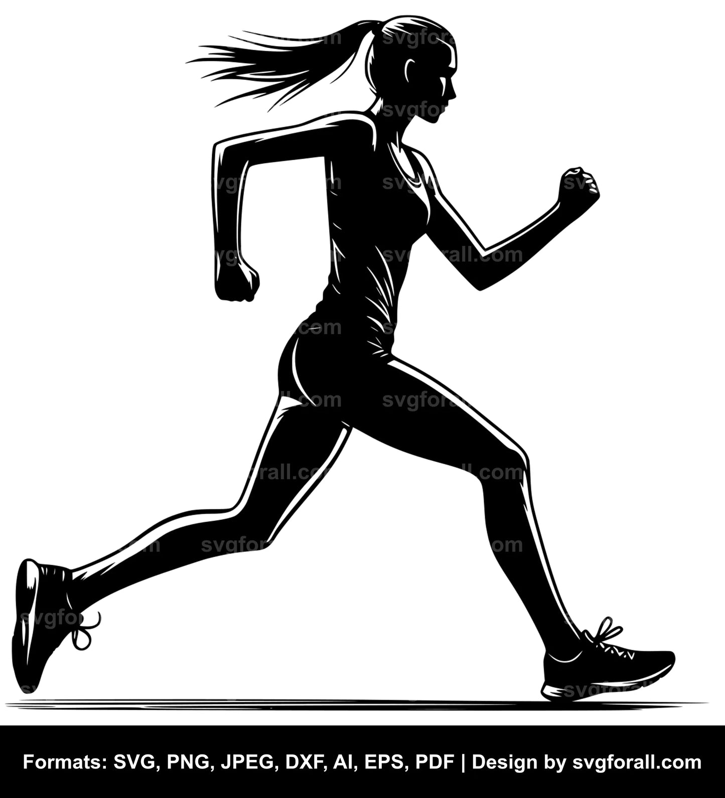 Female Runner SVG File