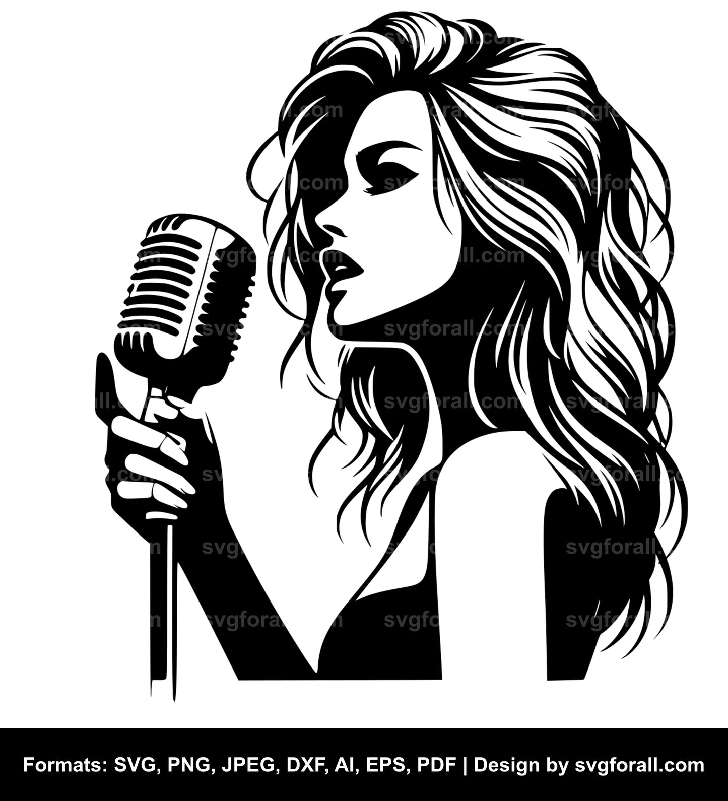 Female Singer SVG