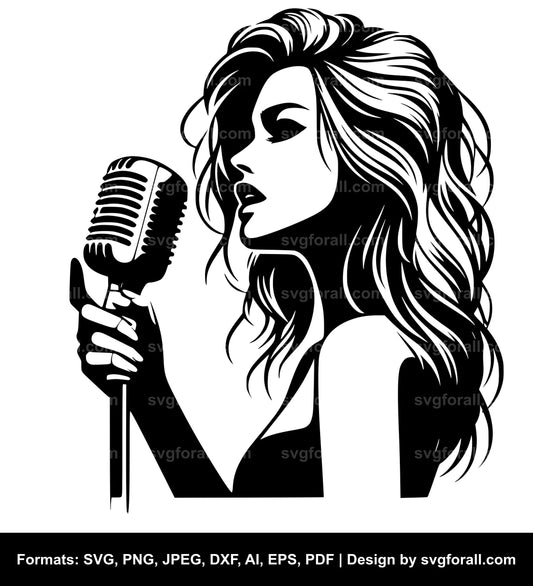 Female Singer SVG