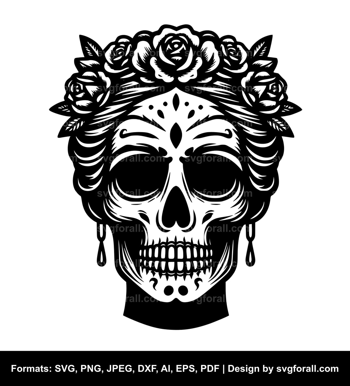 Female Skull SVG