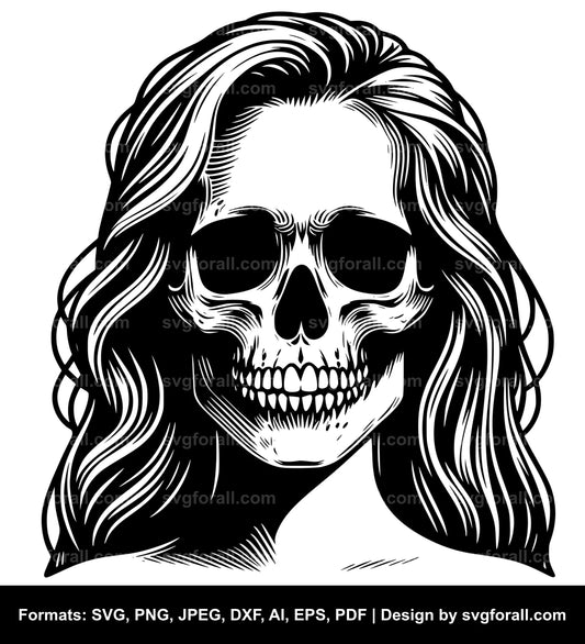 Female Skull SVG File