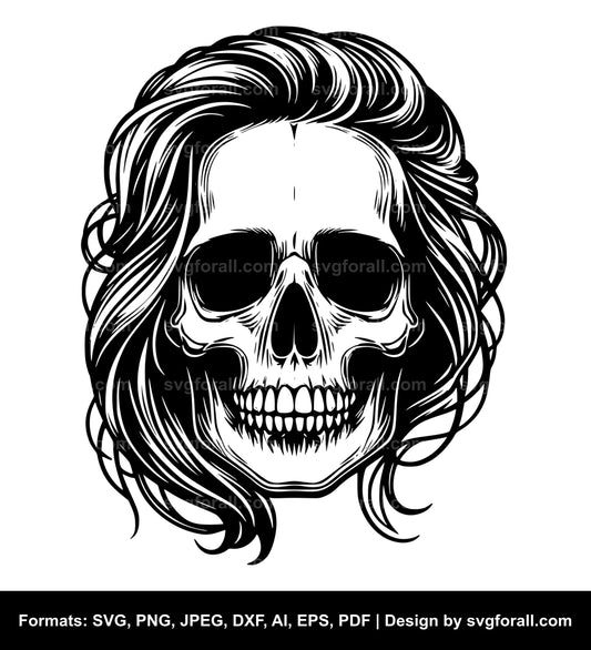 Female Skull SVG Vector