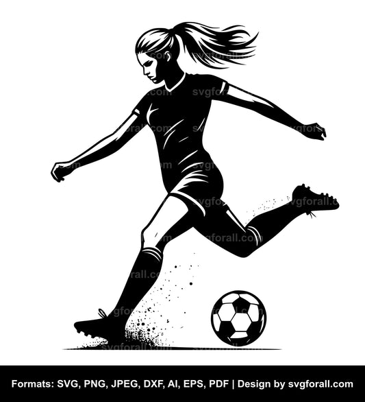 Female Soccer Player Cricut SVG